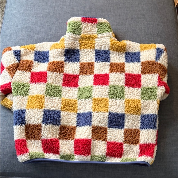 The Great + Eddie Bauer Colorful Checkered Sherpa Pullover - Picture 4 of 7
